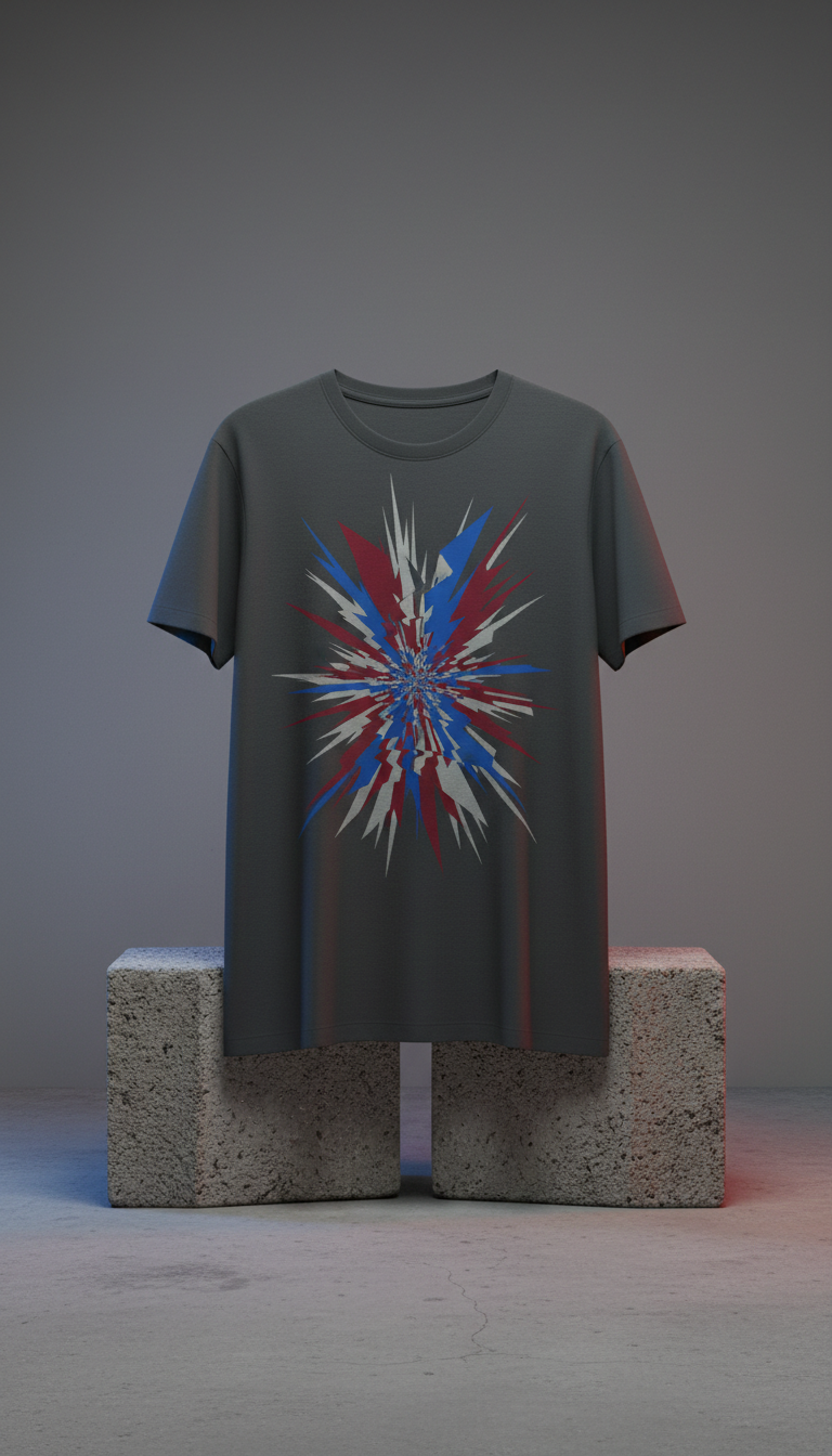 Distortion Red Graphic Tee